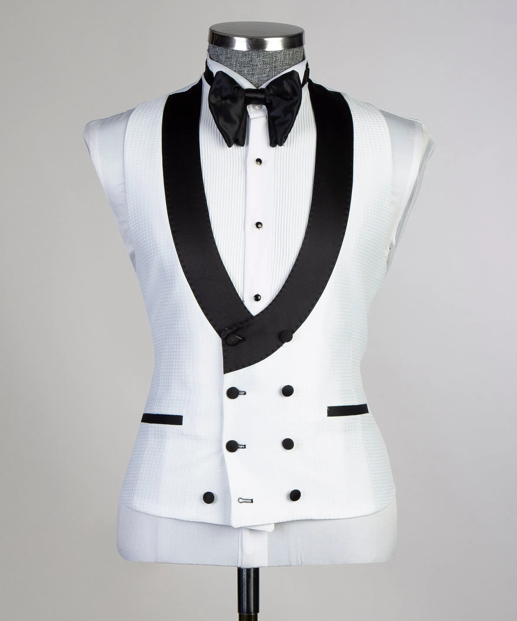 3 Piece White Tuxedo Jacket