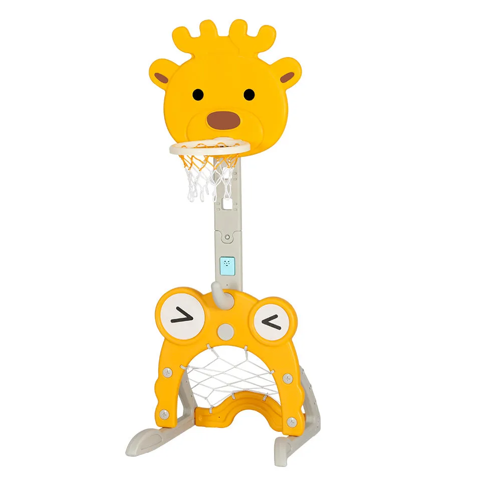 Adjustable 5-in-1 Kids Basketball Hoop Set - Keezi