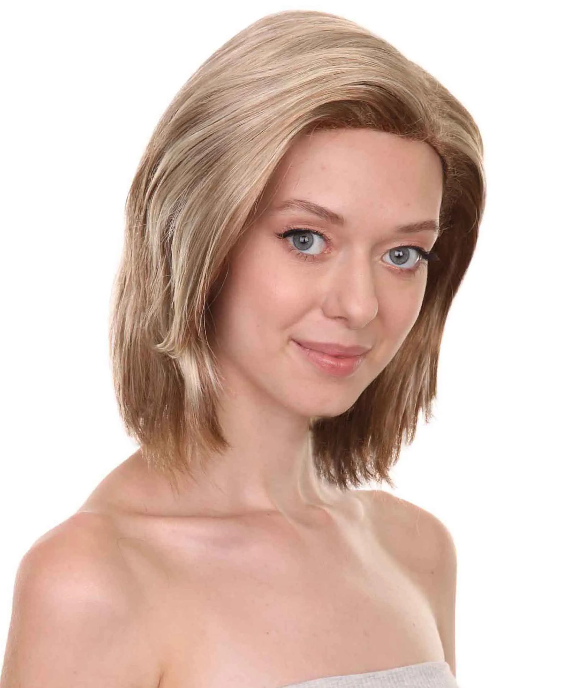 Adult Women's Former US Politician Wig , Democrat Political Brown Blond Wig , Premium Breathable Capless Cap