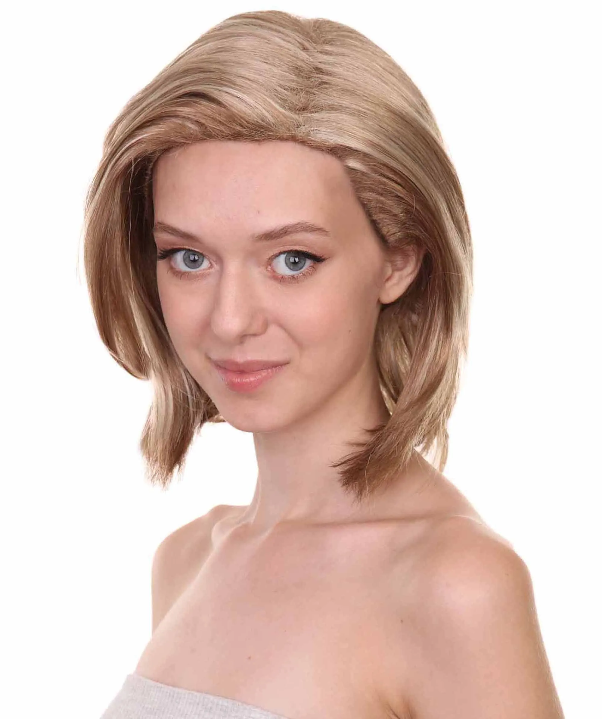 Adult Women's Former US Politician Wig , Democrat Political Brown Blond Wig , Premium Breathable Capless Cap