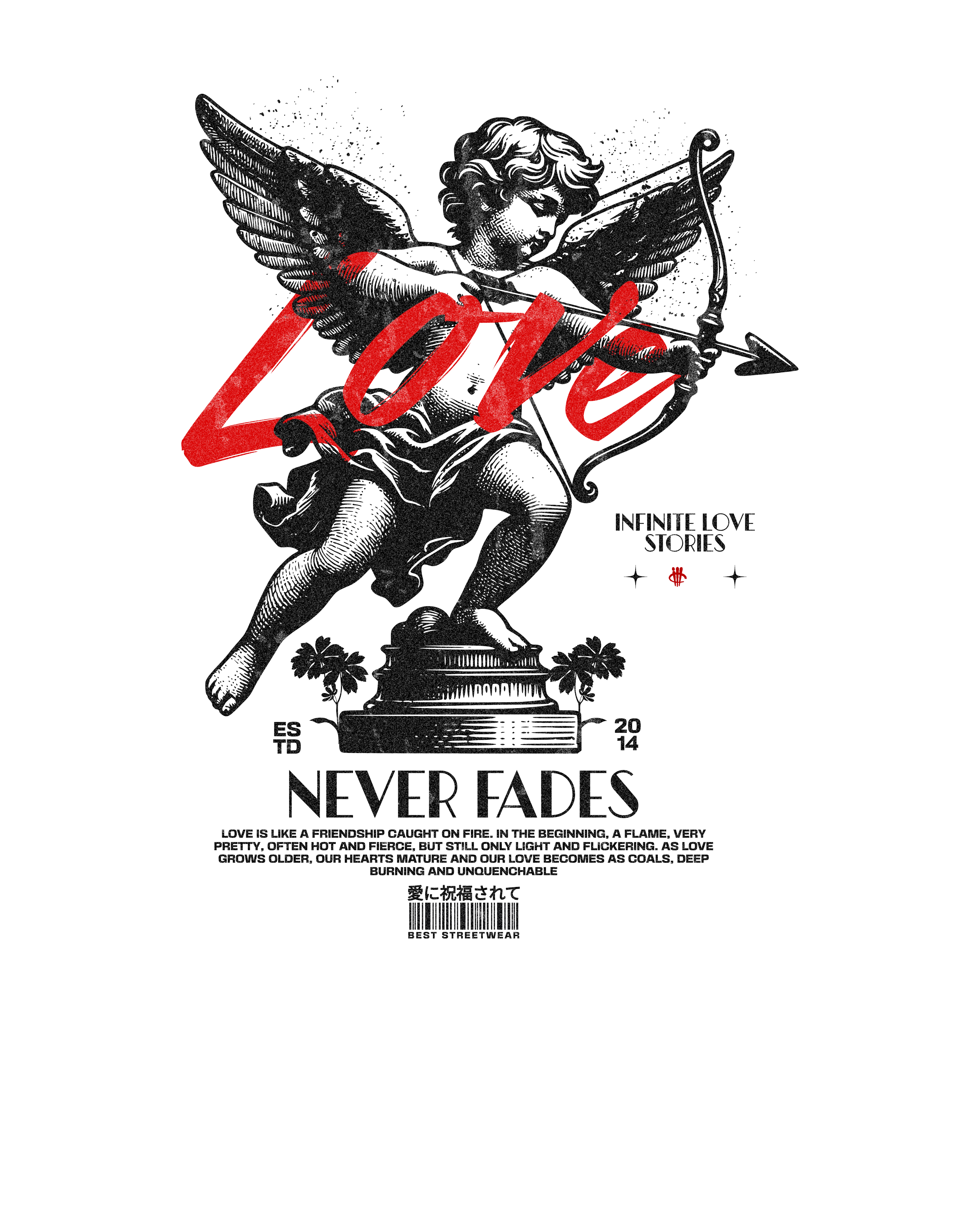 Air Jordan 3 Black Cement White T-Shirt (Love Never Fades)| illcurrency