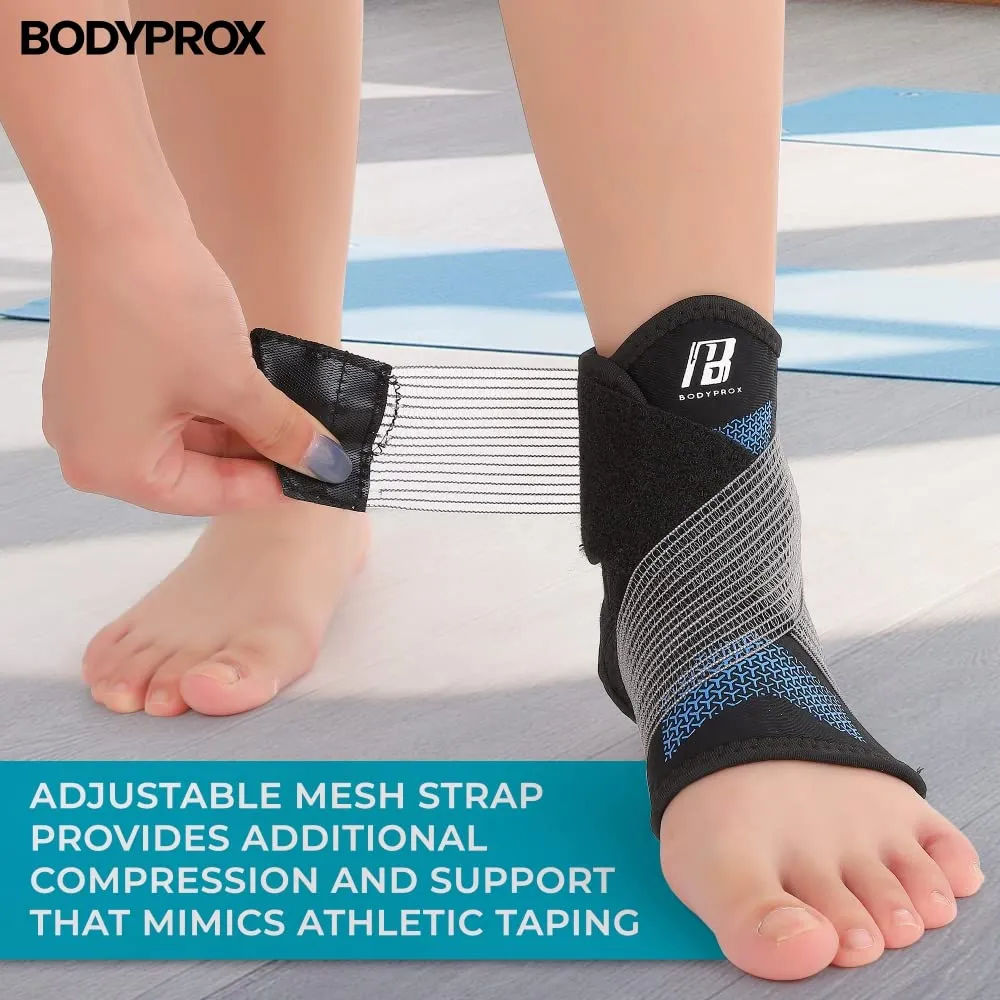 Ankle Brace for Women and Man, Ankle Support with Adjustable Compression Strap for Sprained Ankle, Injury Recovery and More! (Medium) Medium