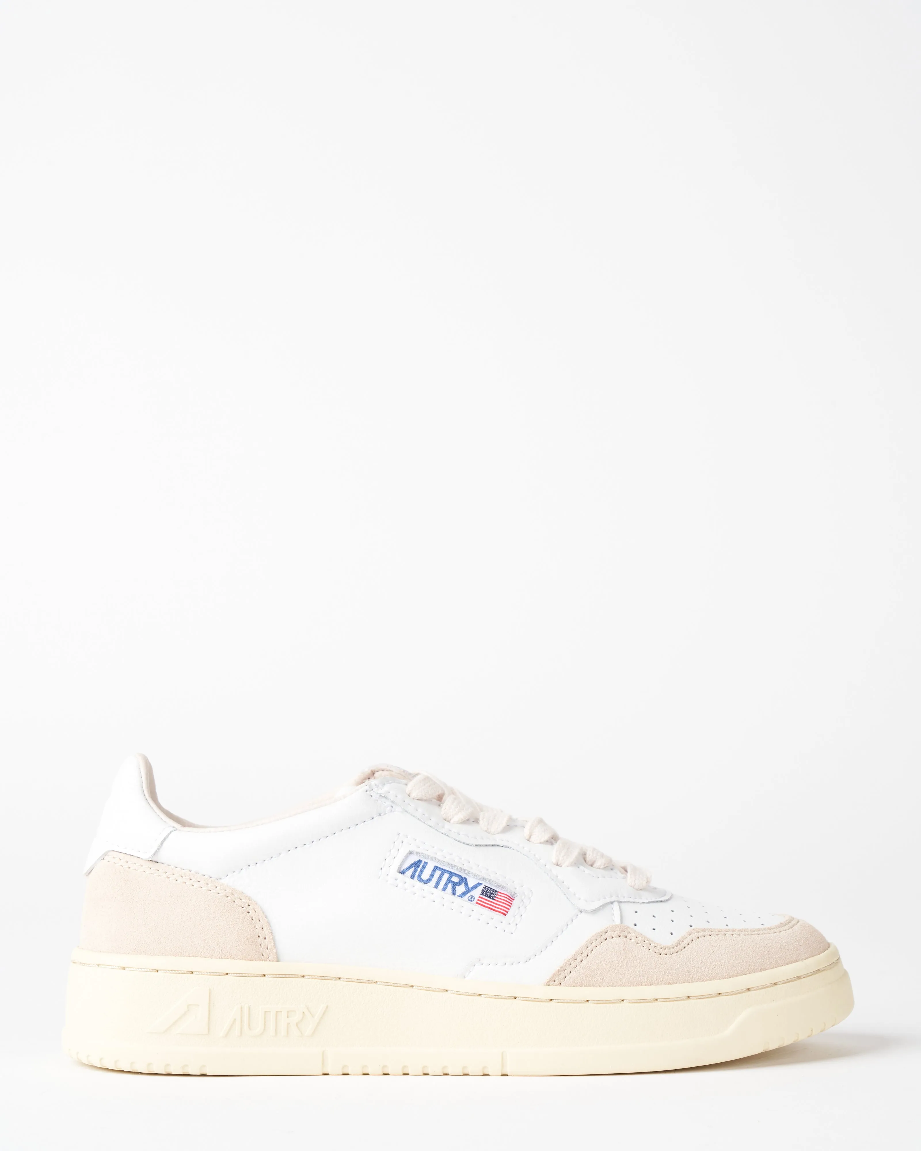 autry medalist - leather/suede white