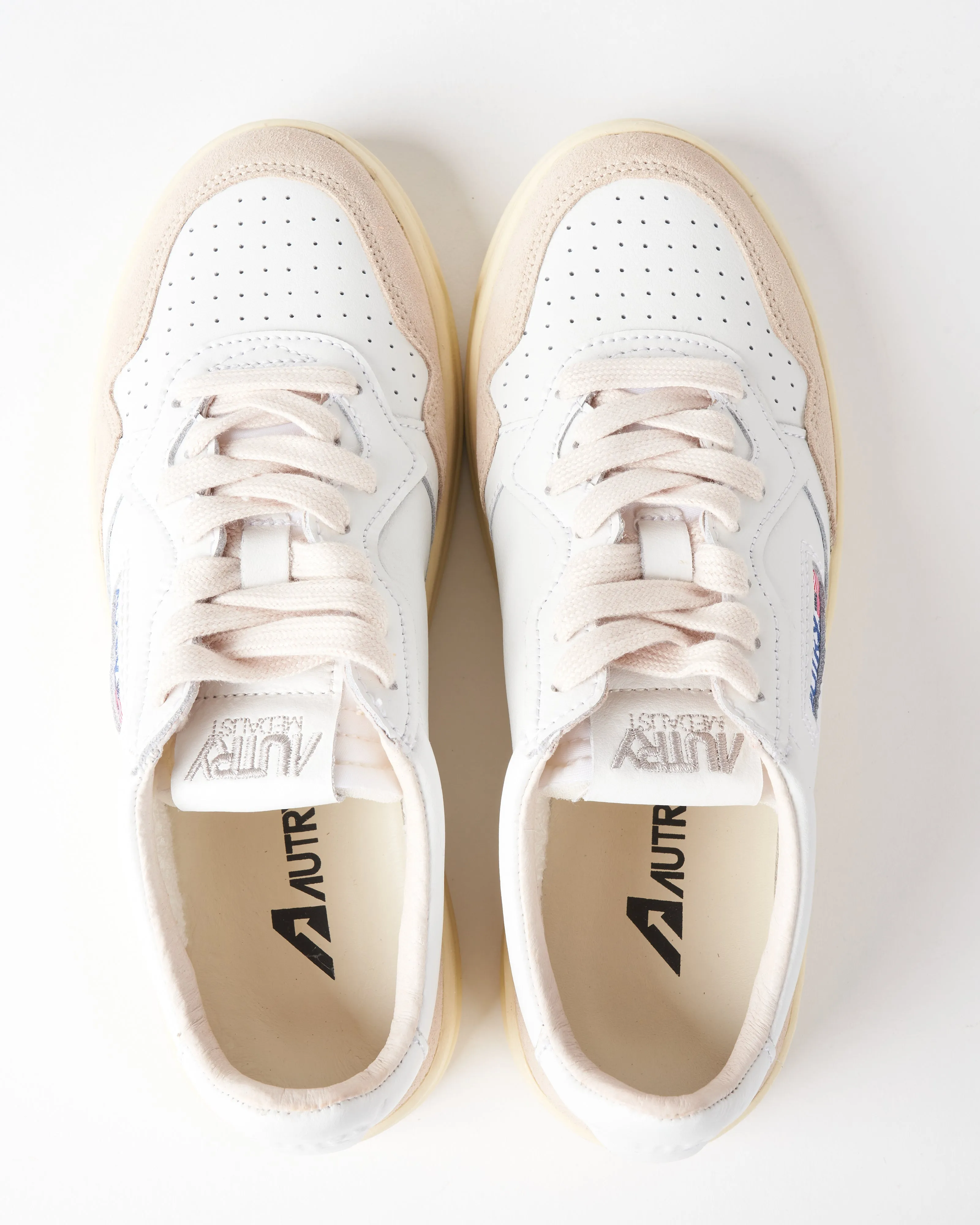 autry medalist - leather/suede white