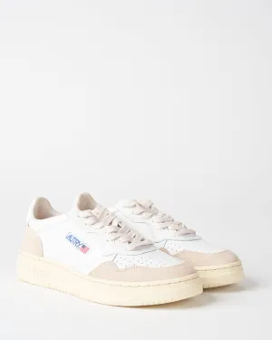 autry medalist - leather/suede white