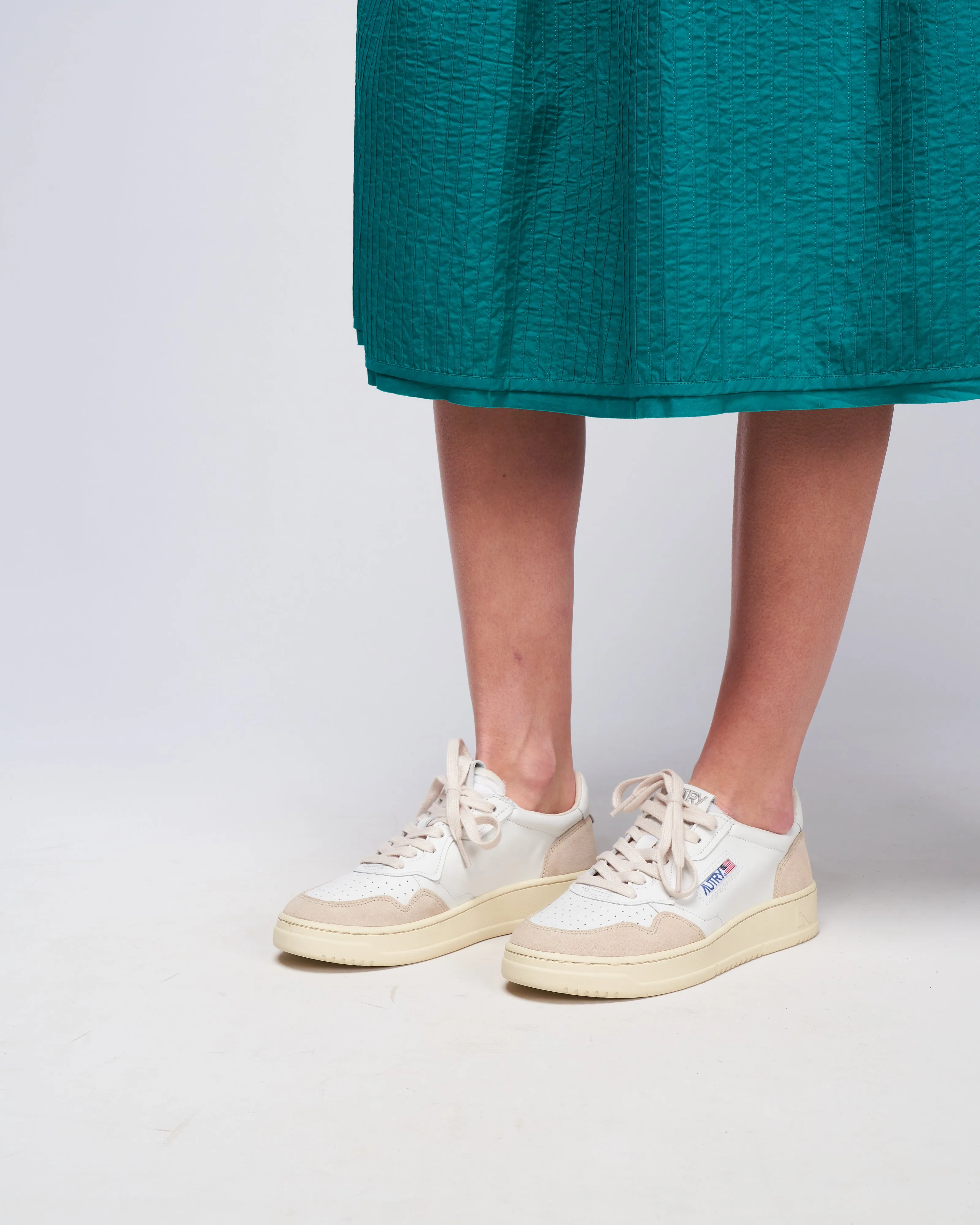 autry medalist - leather/suede white