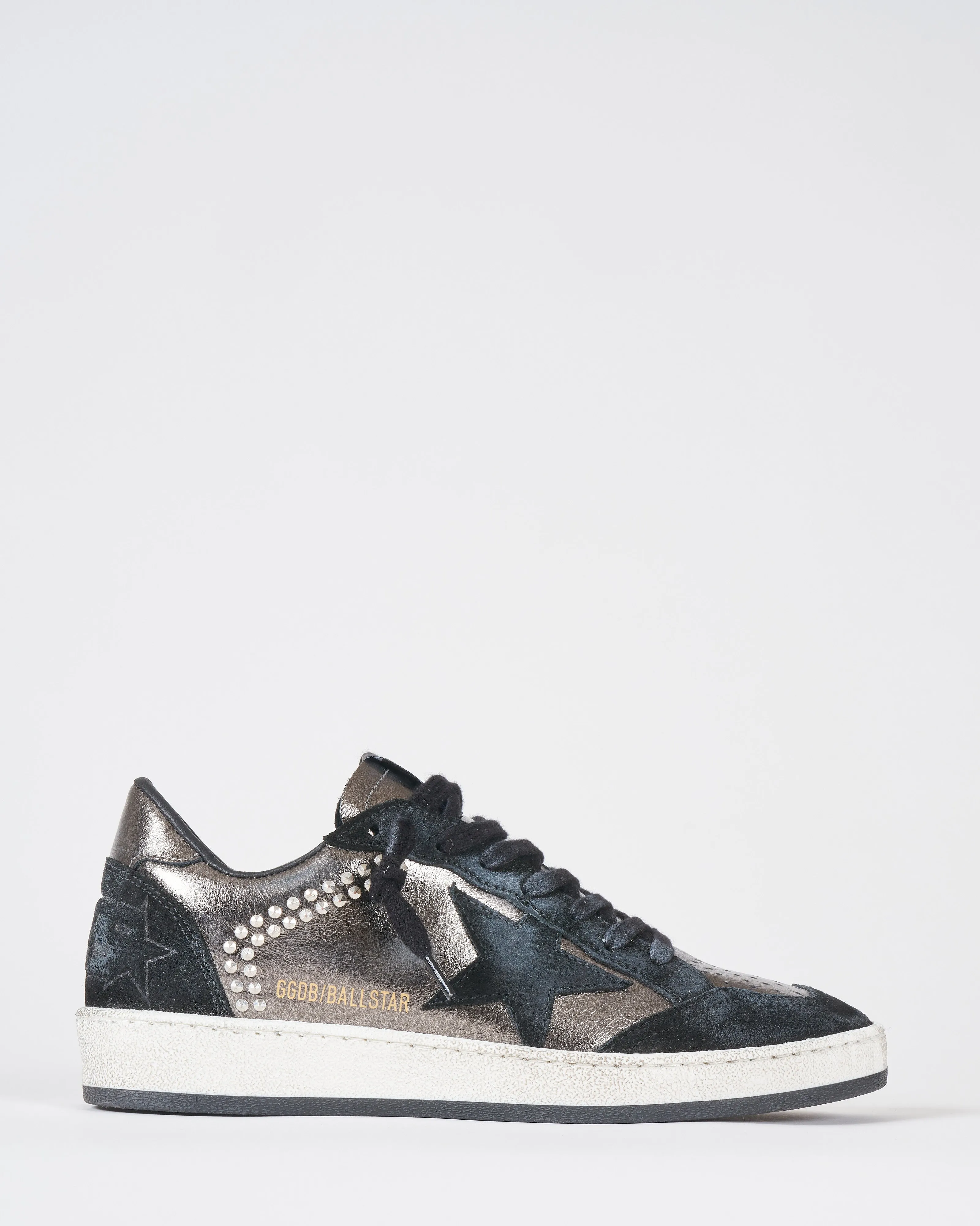 ball star laminated upper studs heel suede spur