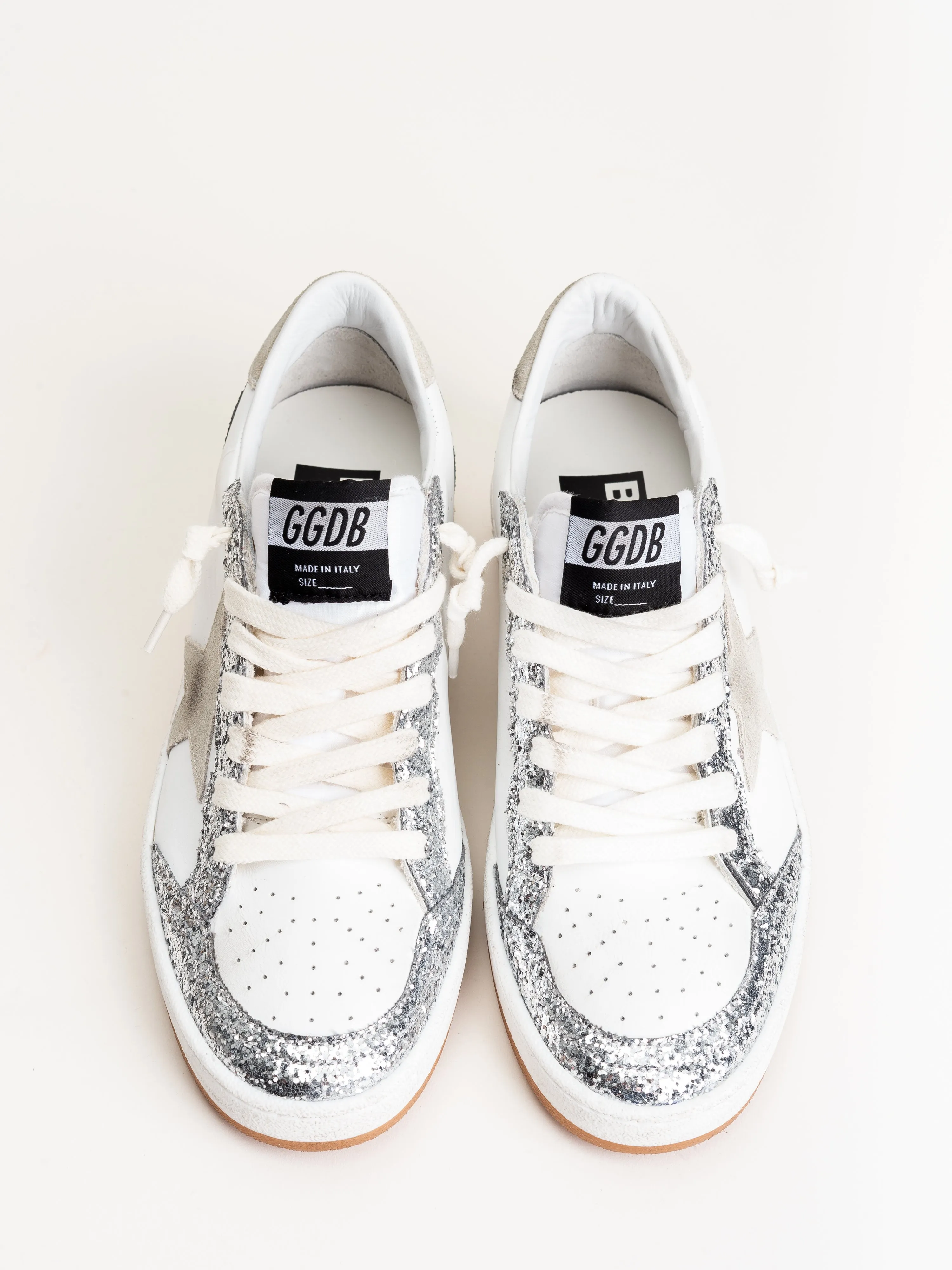 ball star sneaker - white silver