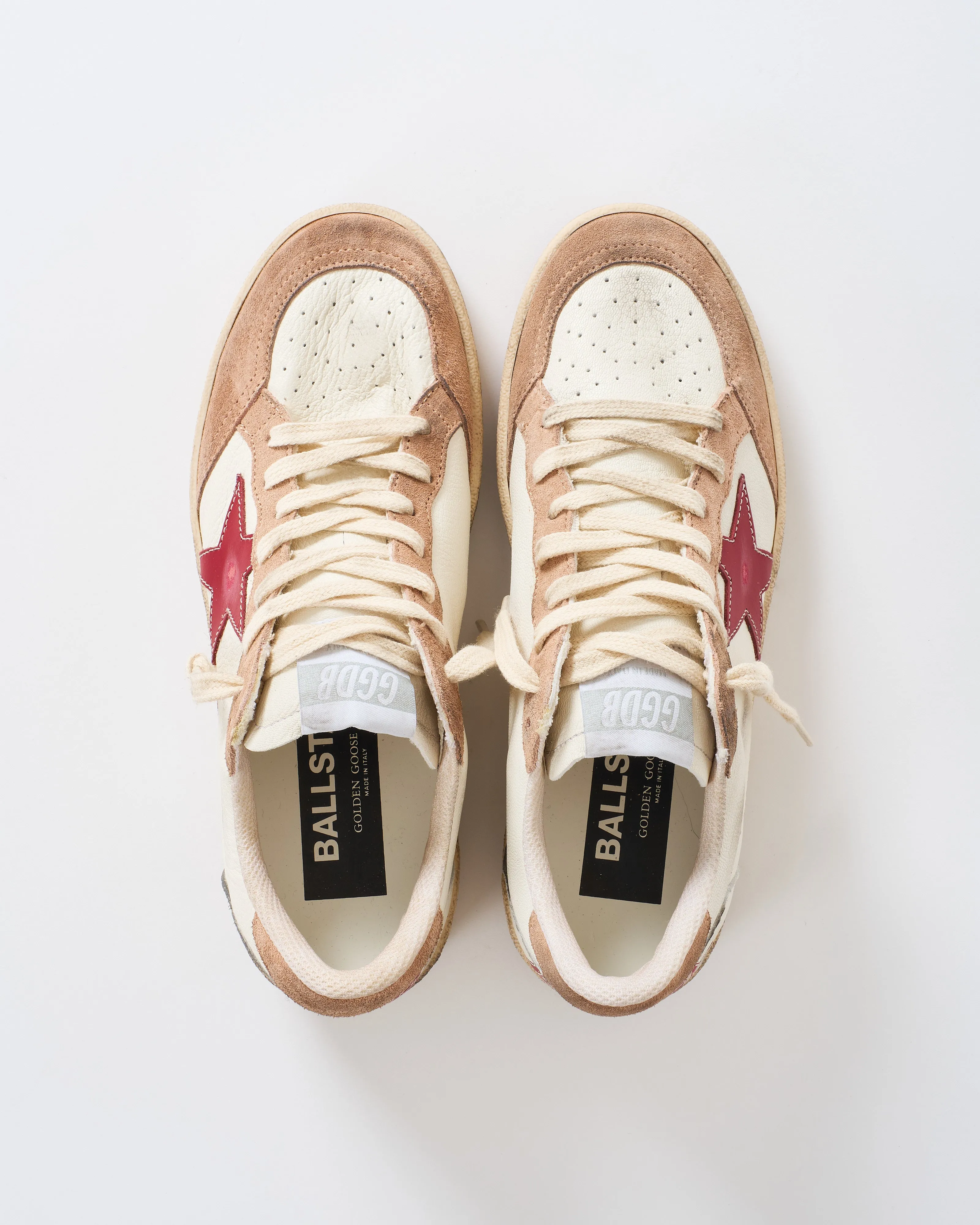 ballstar nappa upper spur suede toe and heel leather star