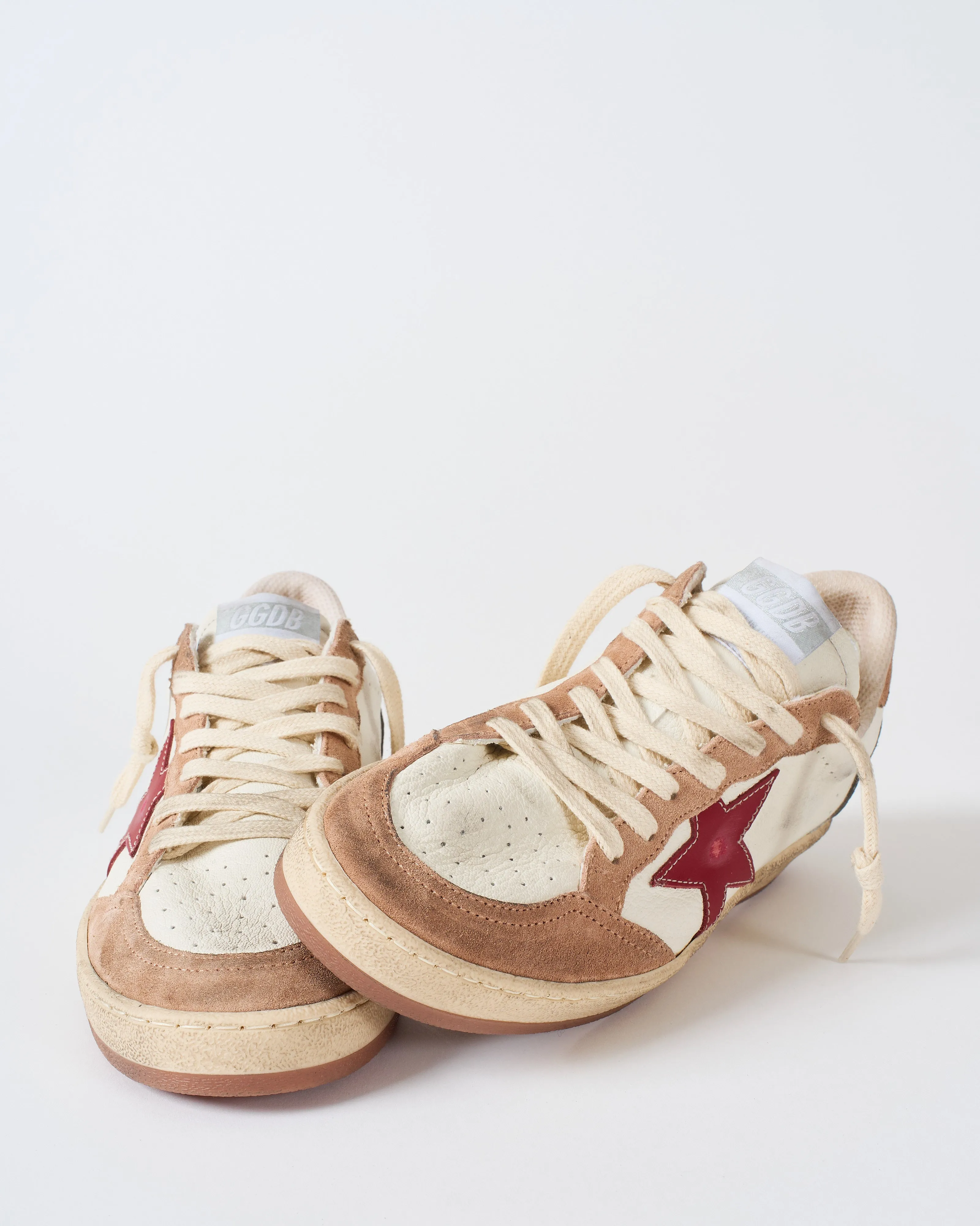ballstar nappa upper spur suede toe and heel leather star