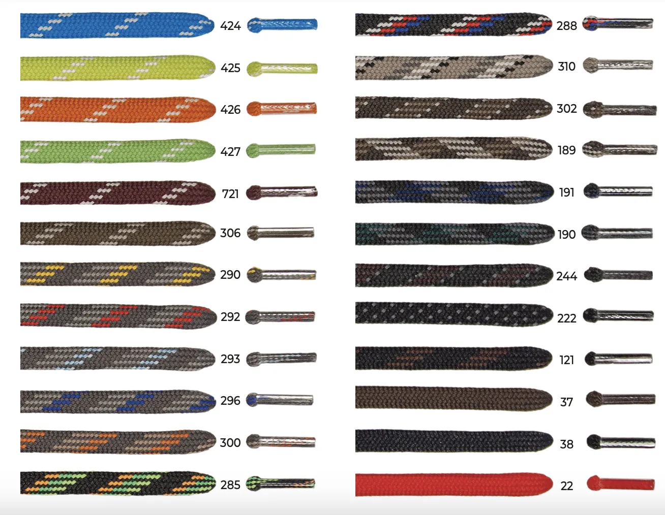 Barth Semicircular Laces (7mm/200cm)(Brown/Grey)