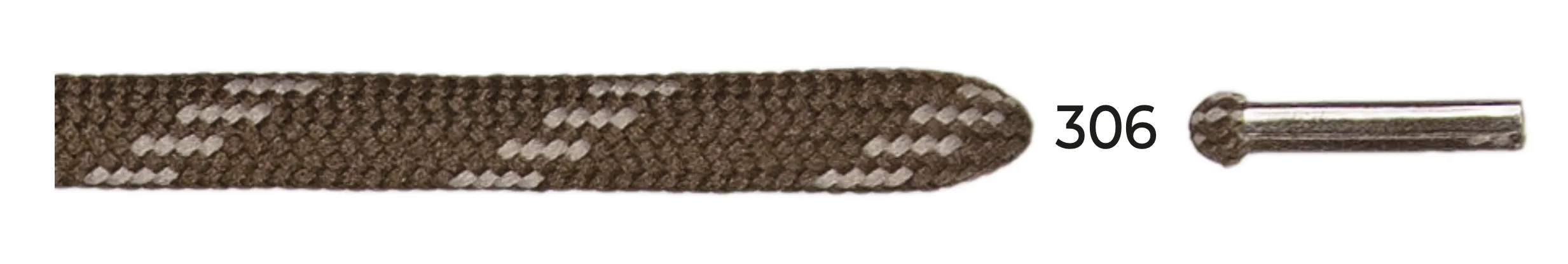 Barth Semicircular Laces (7mm/200cm)(Brown/Grey)