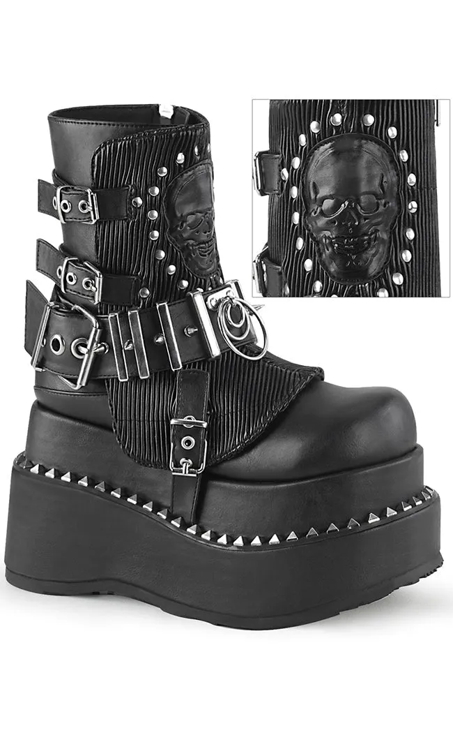 BEAR-150 Black Vegan Platform Boots (Au Stock)