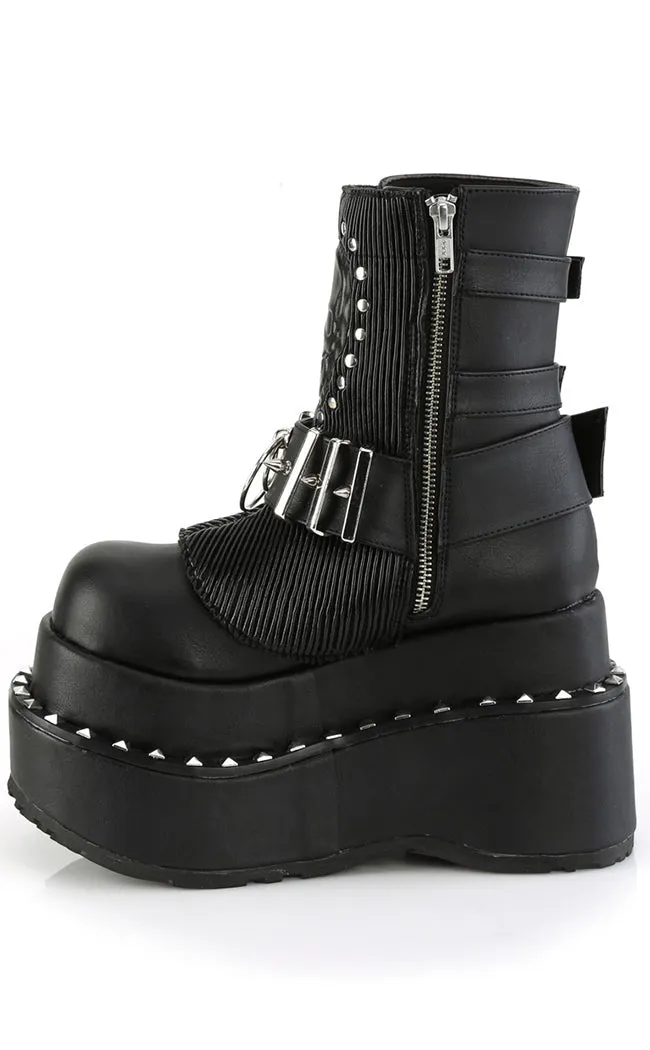 BEAR-150 Black Vegan Platform Boots (Au Stock)