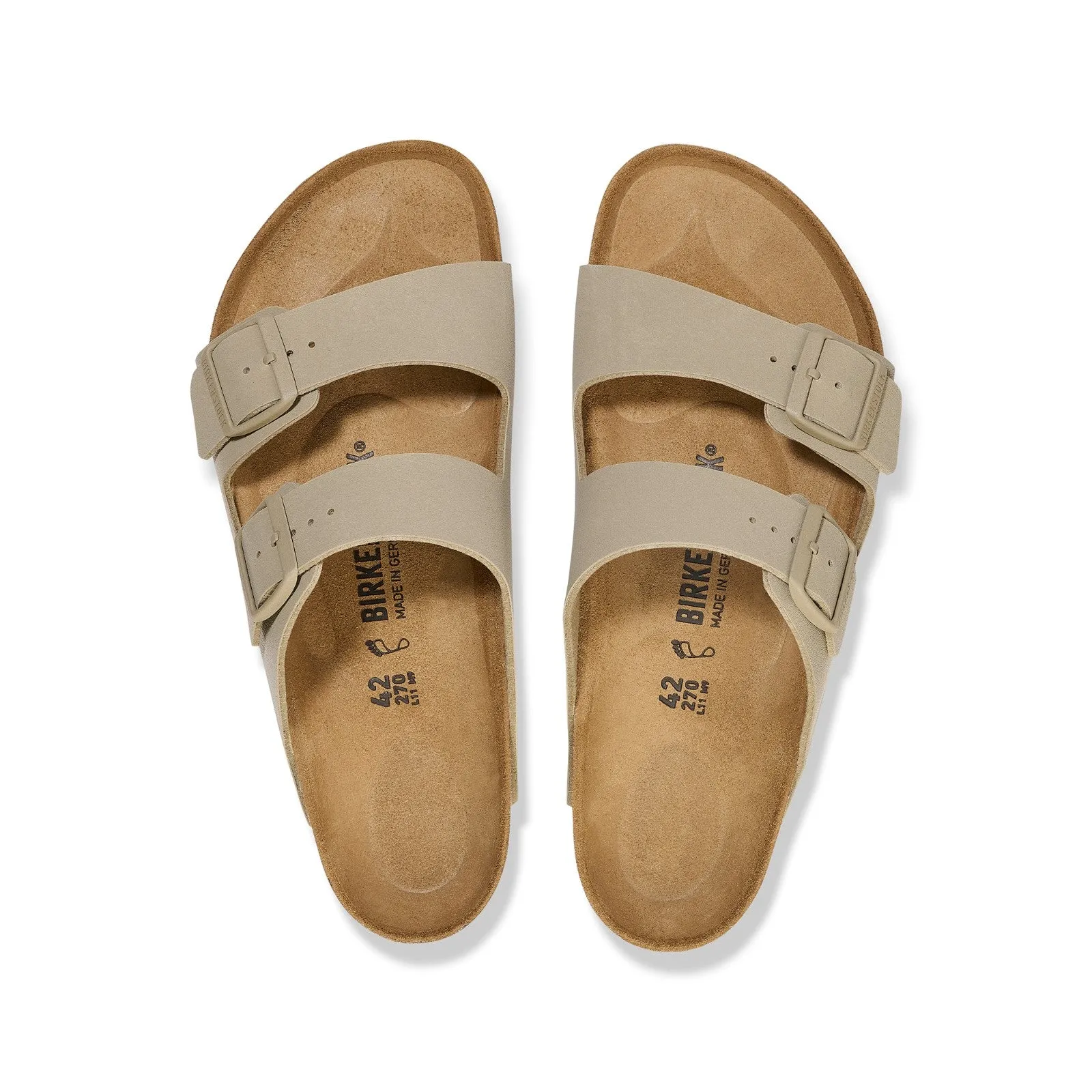Birkenstock Arizona Birko-Flor (Faded Khaki) Men's Sandals 1027704 1027704