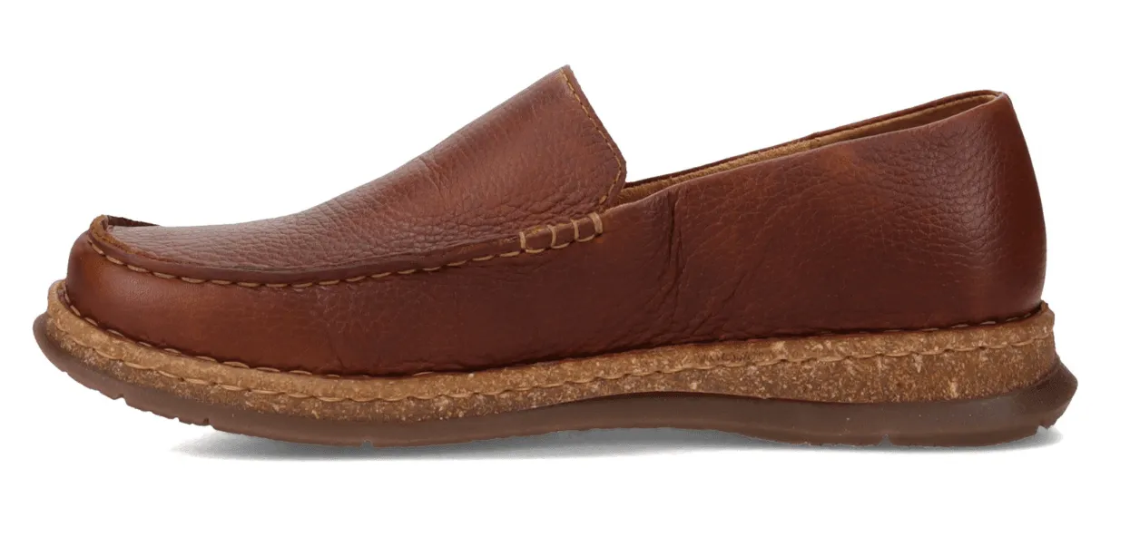 Born Men's Baylor Dark Brown Leather Slip On Casual Shoes BM0009923