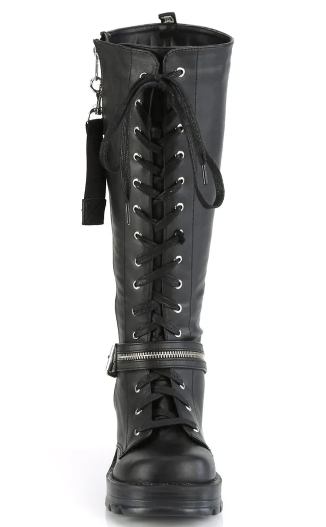 BRATTY-206 Black Knee High Boots