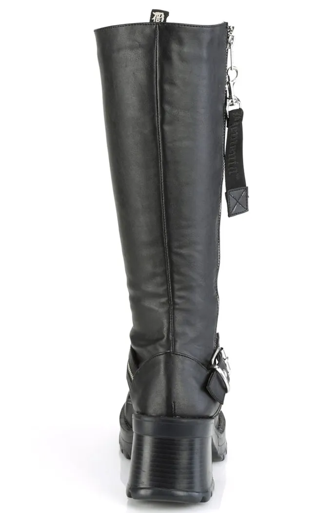 BRATTY-206 Black Knee High Boots