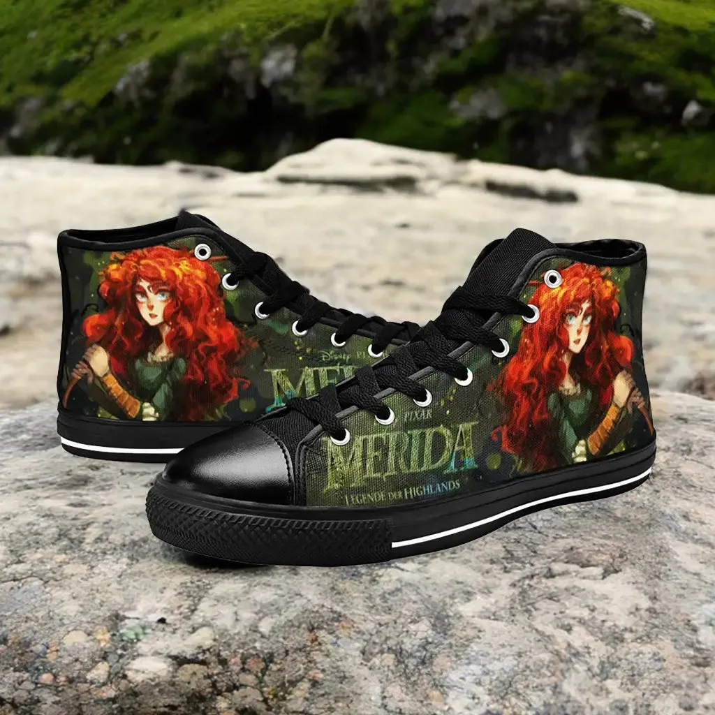 Brave Princess Merida Shoes High Top Sneakers for Kids and Adults