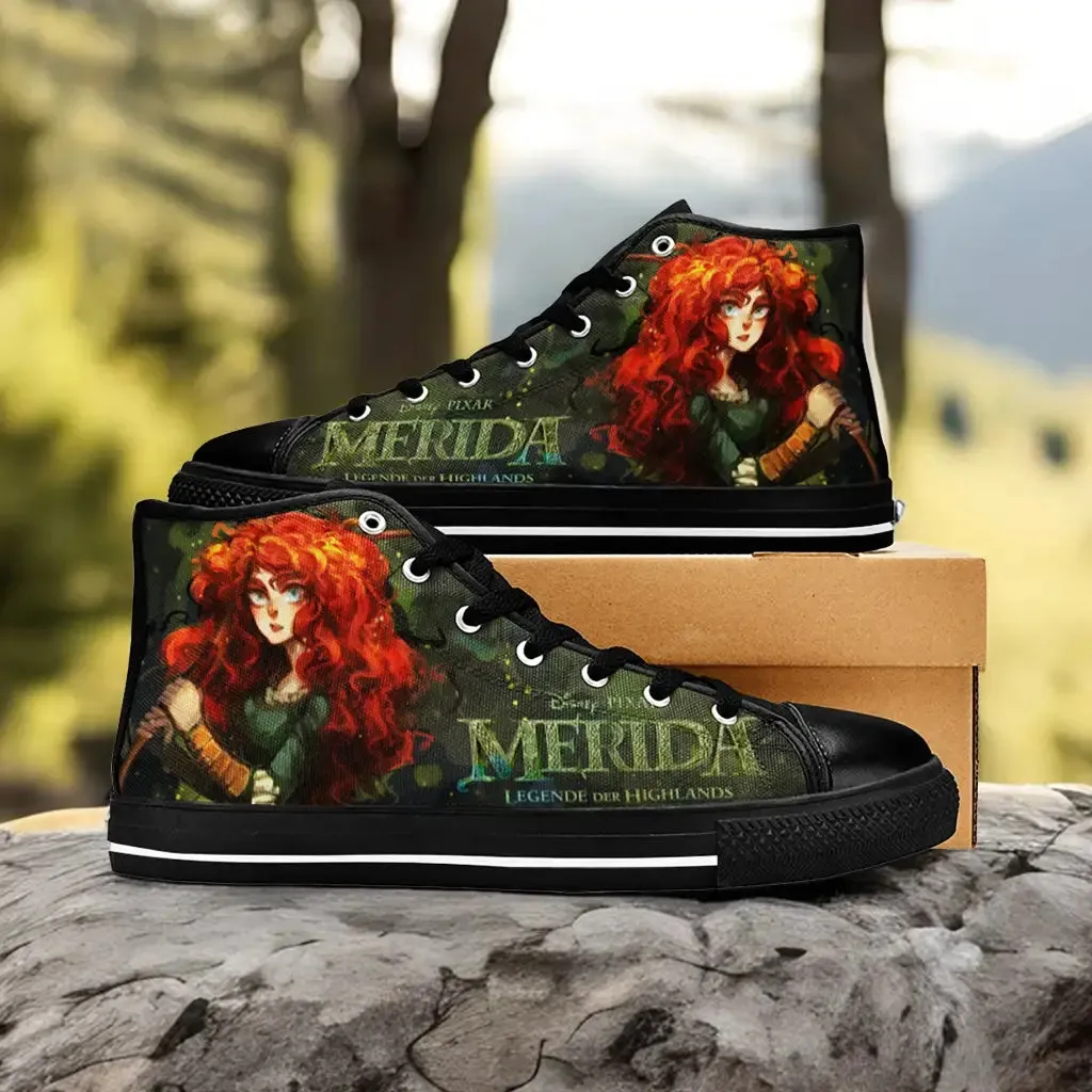 Brave Princess Merida Shoes High Top Sneakers for Kids and Adults