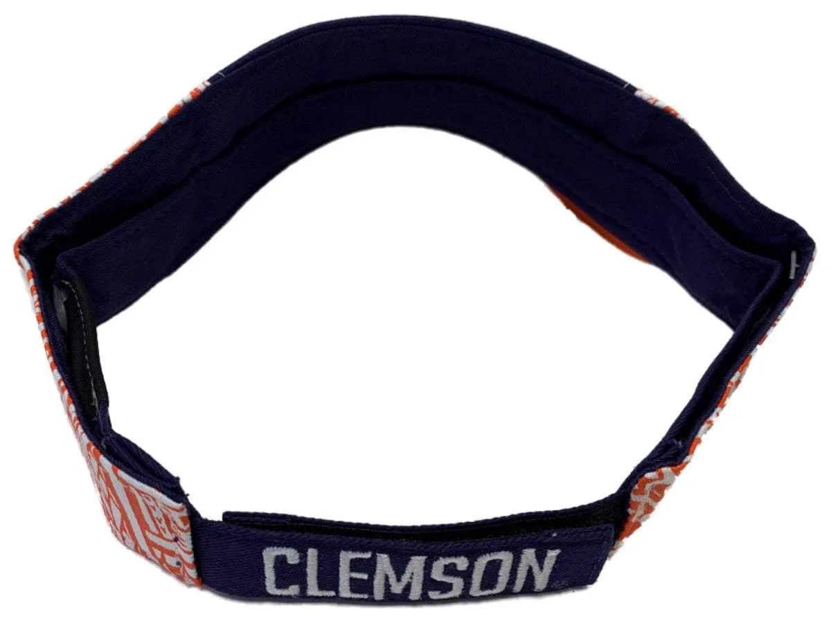 Clemson Tigers Zephyr Purple TOA Collection Adjustable Strap Golf Visor Hat Cap