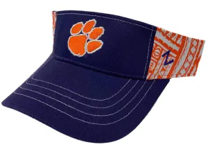 Clemson Tigers Zephyr Purple TOA Collection Adjustable Strap Golf Visor Hat Cap