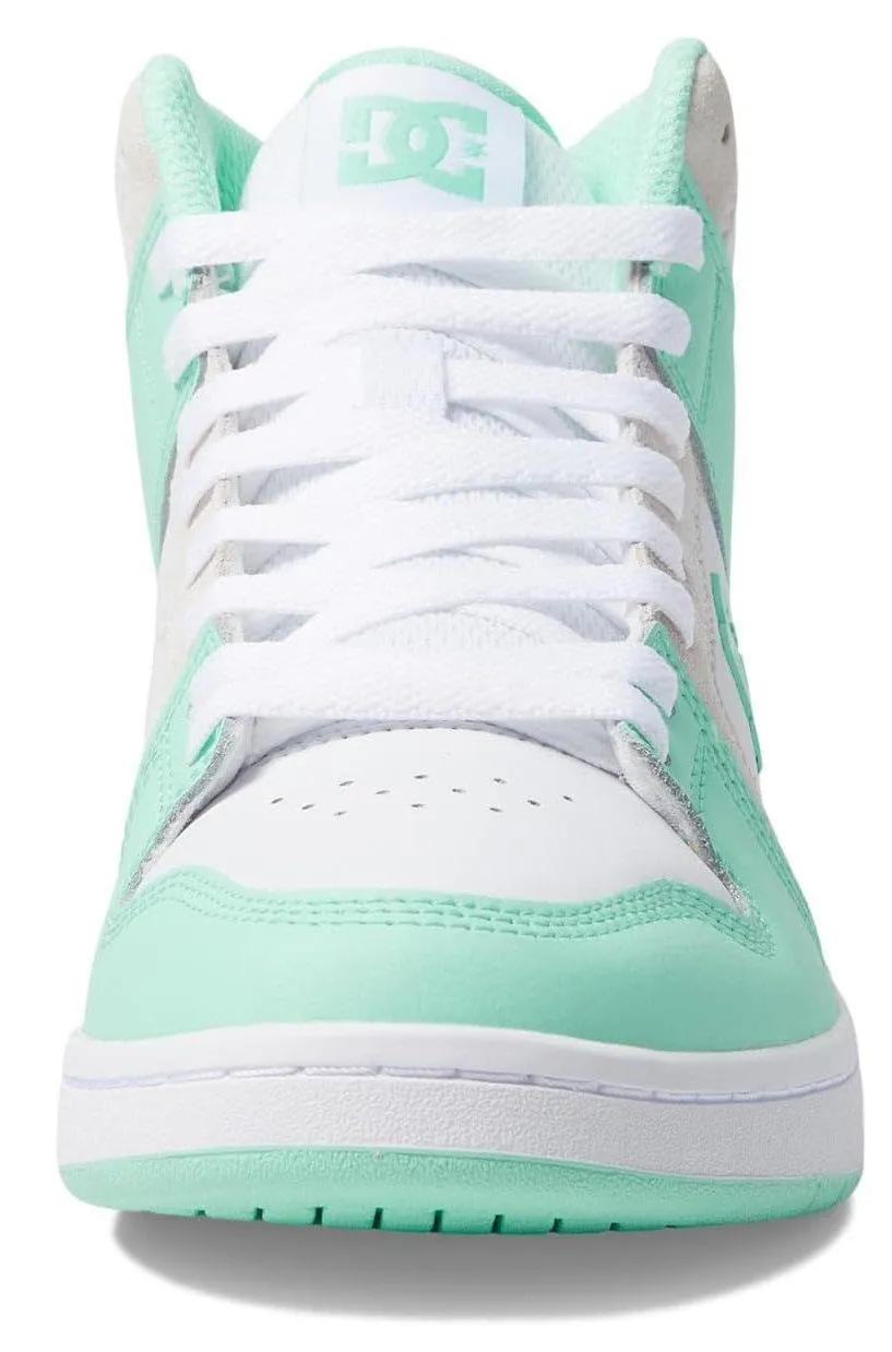 DC Manteca 4 Hi White Mint Womens Leather Skate Trainers