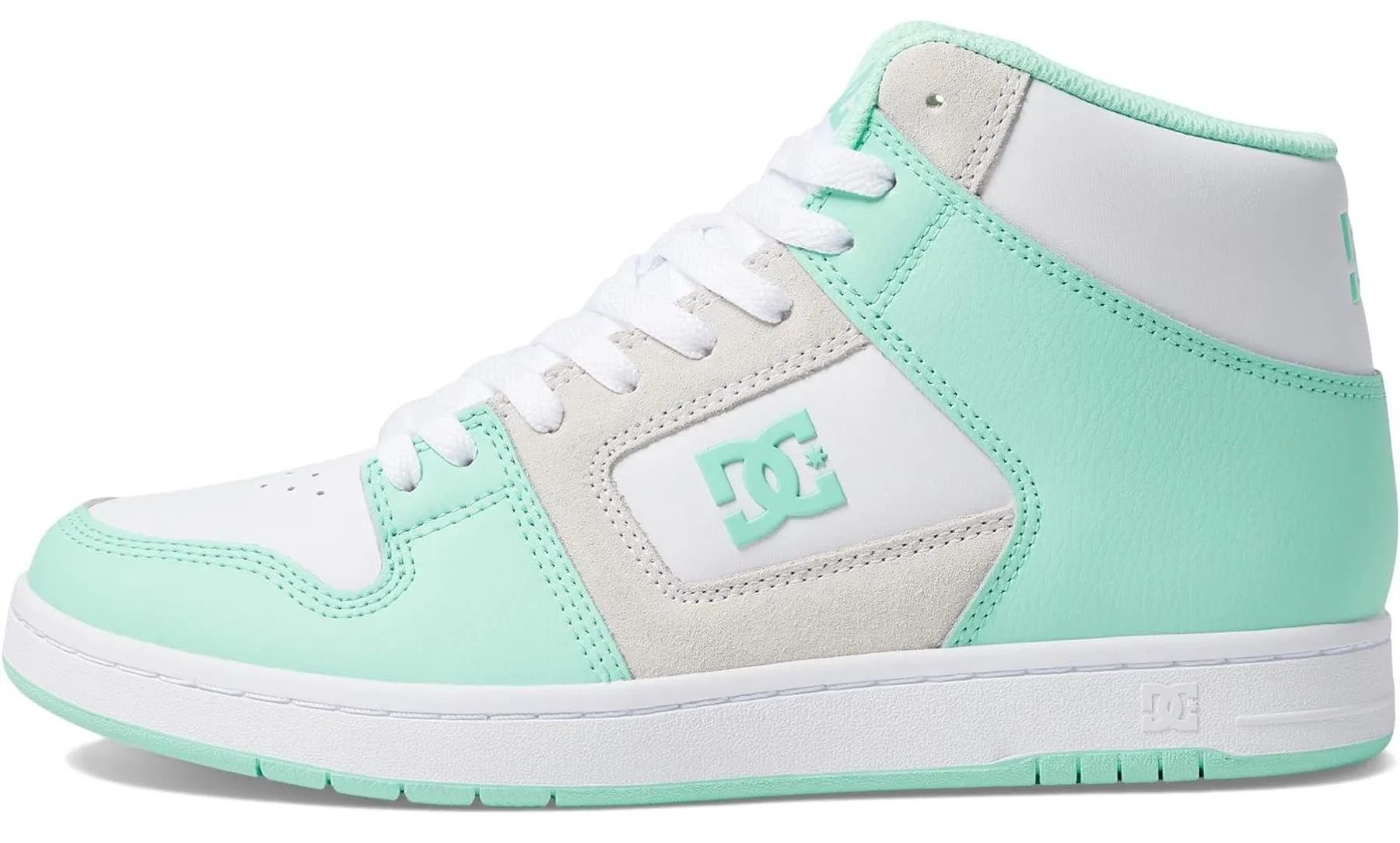 DC Manteca 4 Hi White Mint Womens Leather Skate Trainers