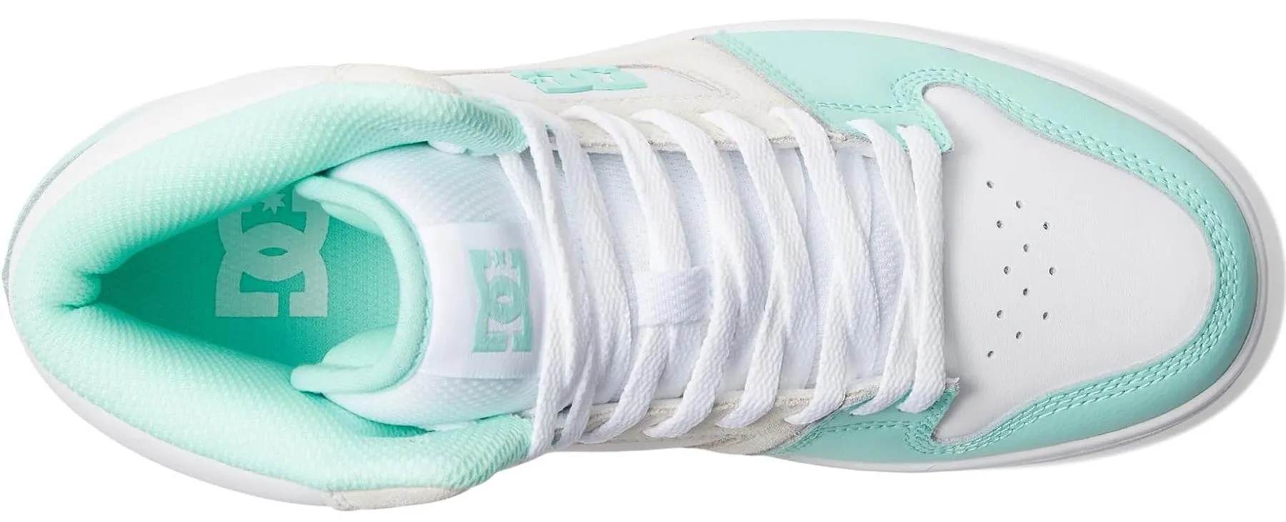 DC Manteca 4 Hi White Mint Womens Leather Skate Trainers