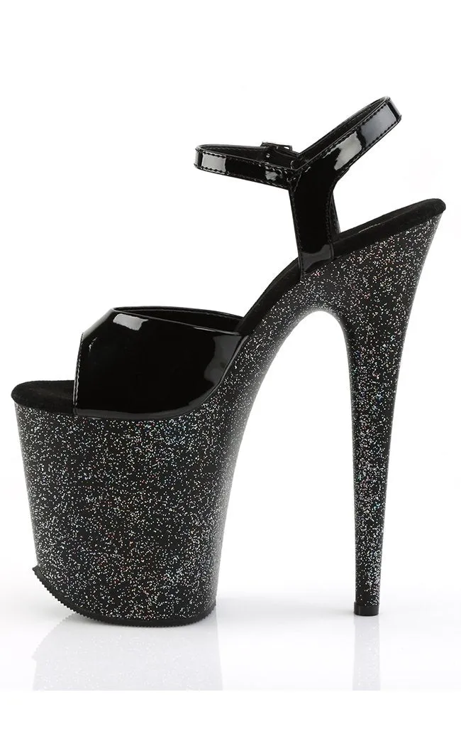 FLAMINGO-809MG Black Platform Heels