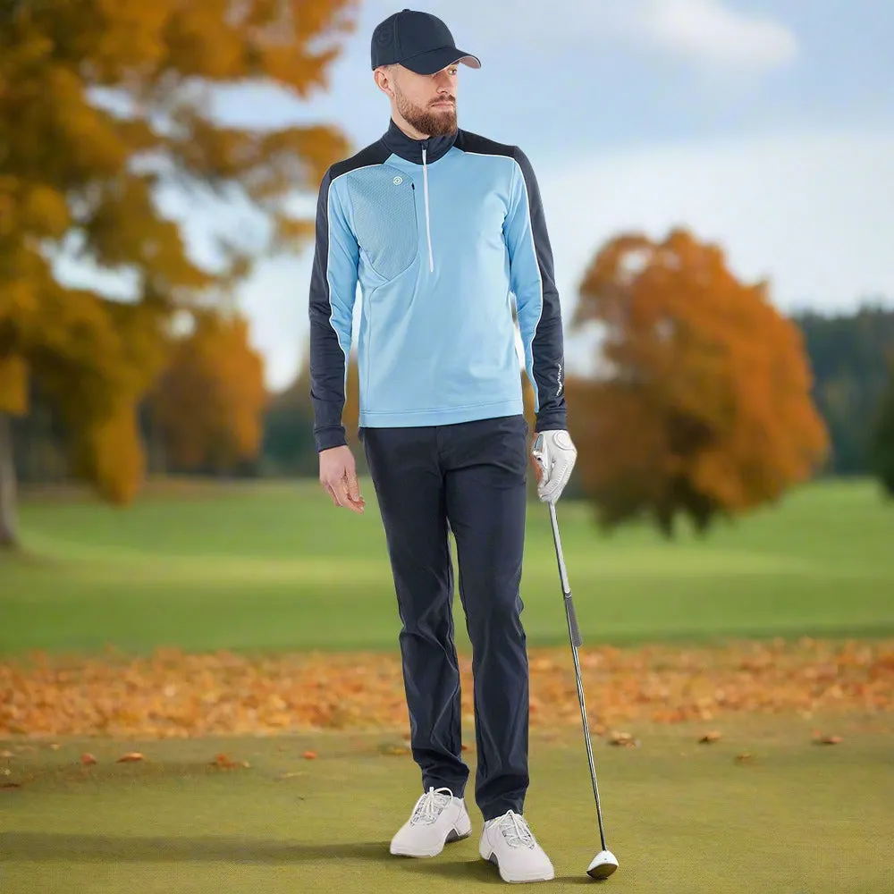 Galvin Green Dave 1/4 Zip Pullover - Alaskan Blue/Navy