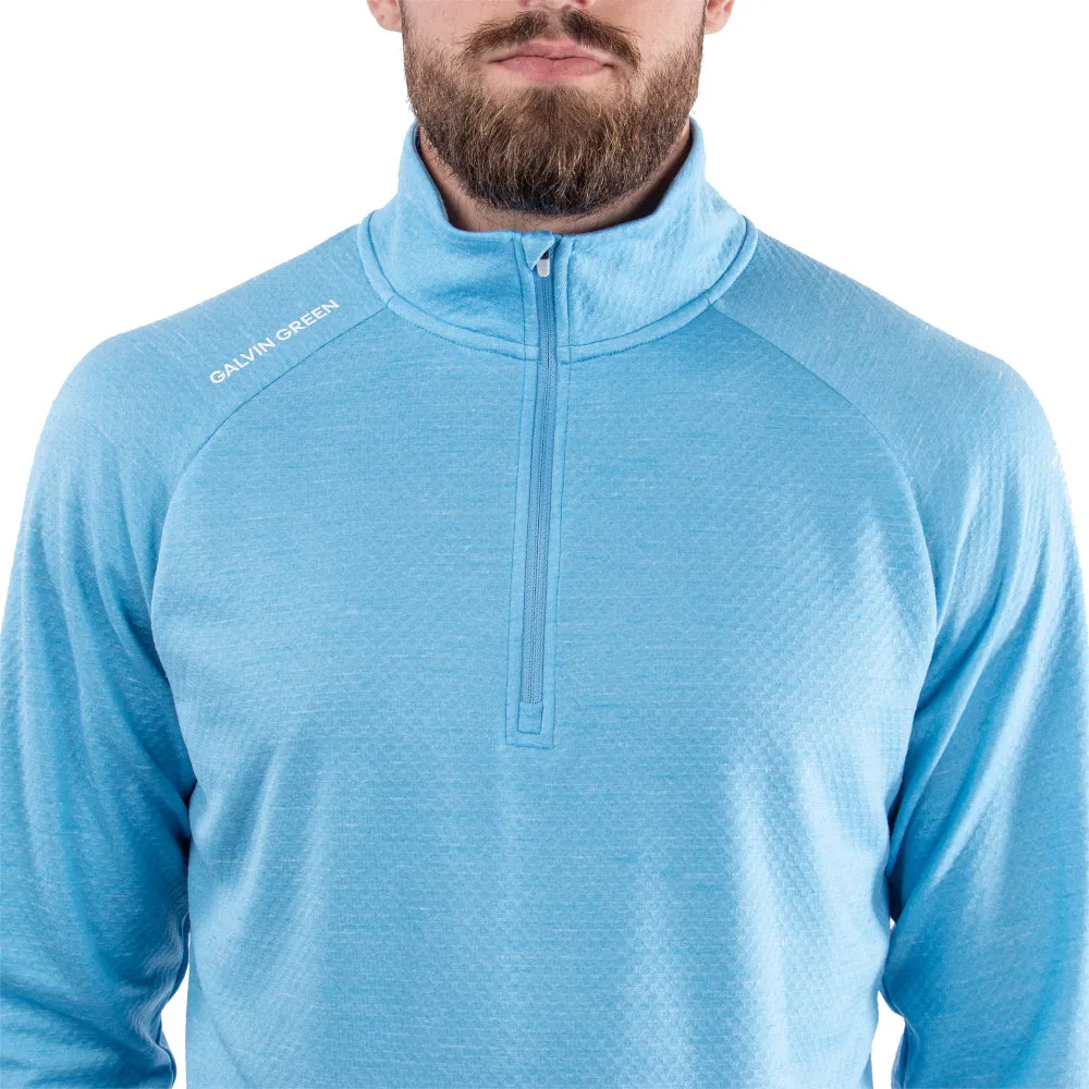 Galvin Green Dion 1/4 Zip Pullover - Alaskan Blue Melange