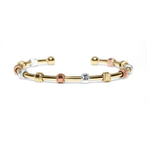 Golf Goddess Gold Tricolor Stroke Counter Bracelet