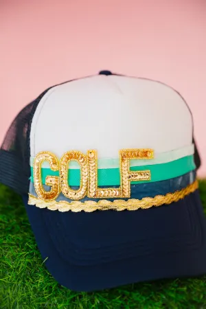 GOLF RIBBON NAVY TRUCKER HAT