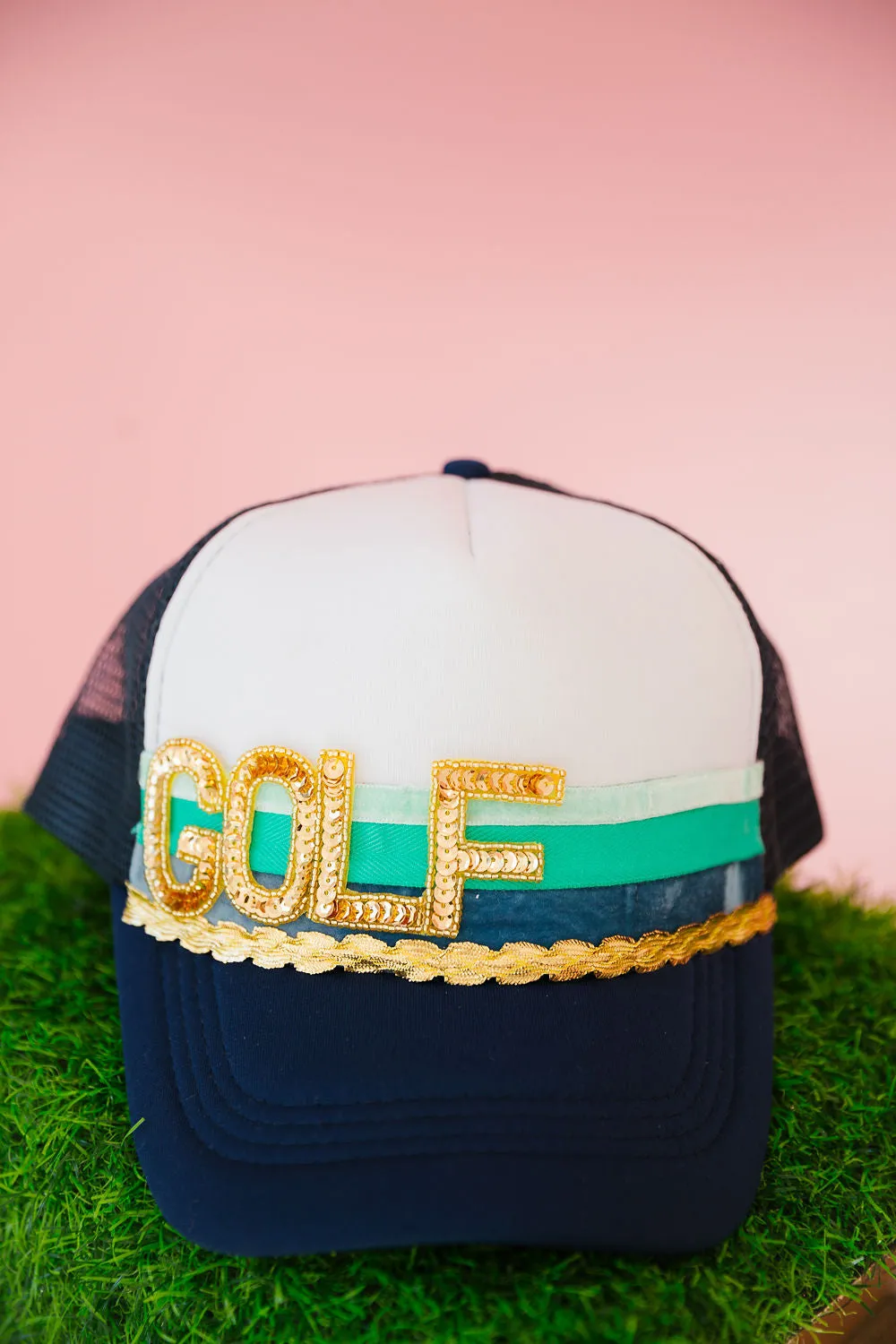 GOLF RIBBON NAVY TRUCKER HAT