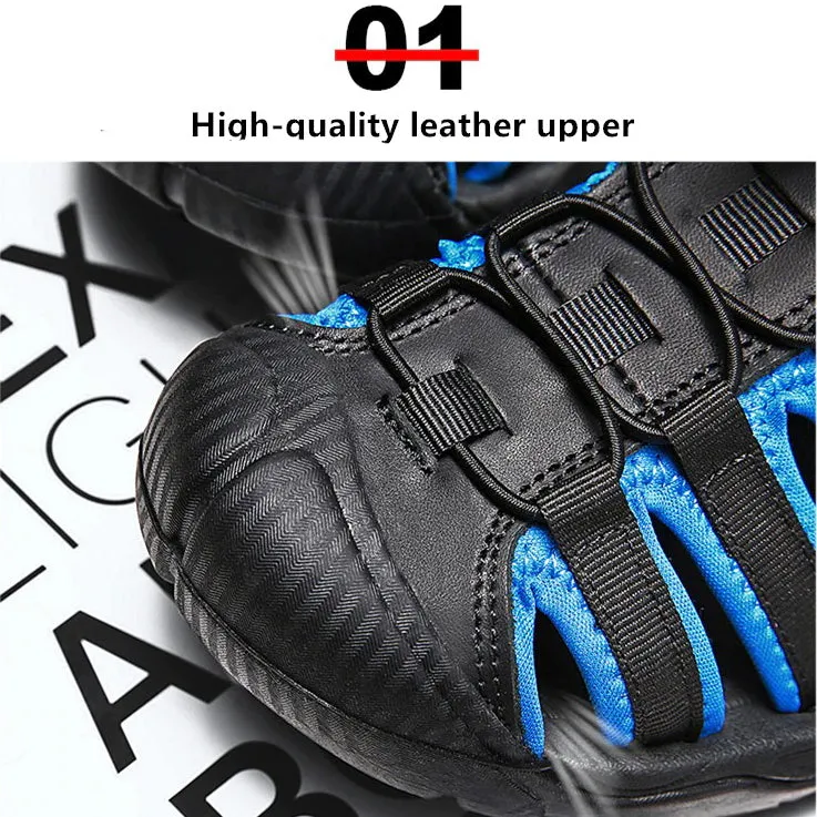 Groovywish Men Sturdy Orthopedic Sandals Round Toe Summer Fotwear