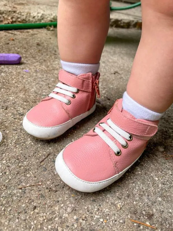 High Top Peony Pink Sneakers