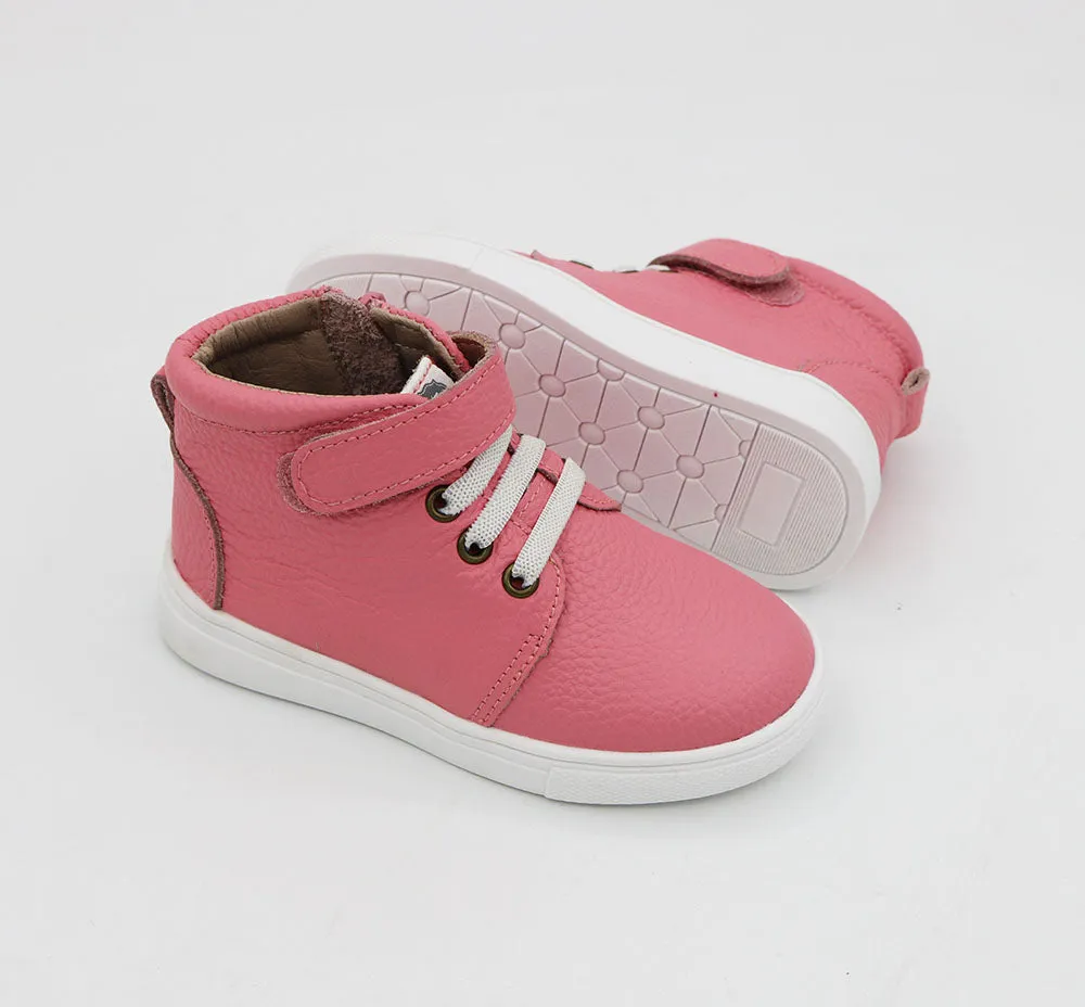 High Top Peony Pink Sneakers