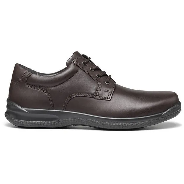 Hotter Burton Brown Leather Wide ( Dual ) Fit Lace Up Shoe