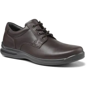 Hotter Burton Brown Leather Wide ( Dual ) Fit Lace Up Shoe