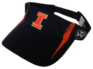 Illinois Fighting Illini TOW Navy Range V Adjustable Golf Visor Hat Cap