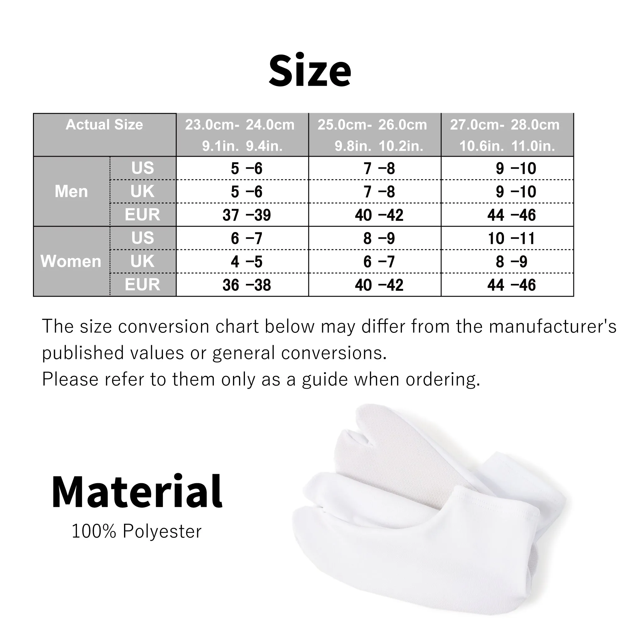 Japanese stretchable kimono tabi socks - Normal socks type 23.0cm-28.0cm