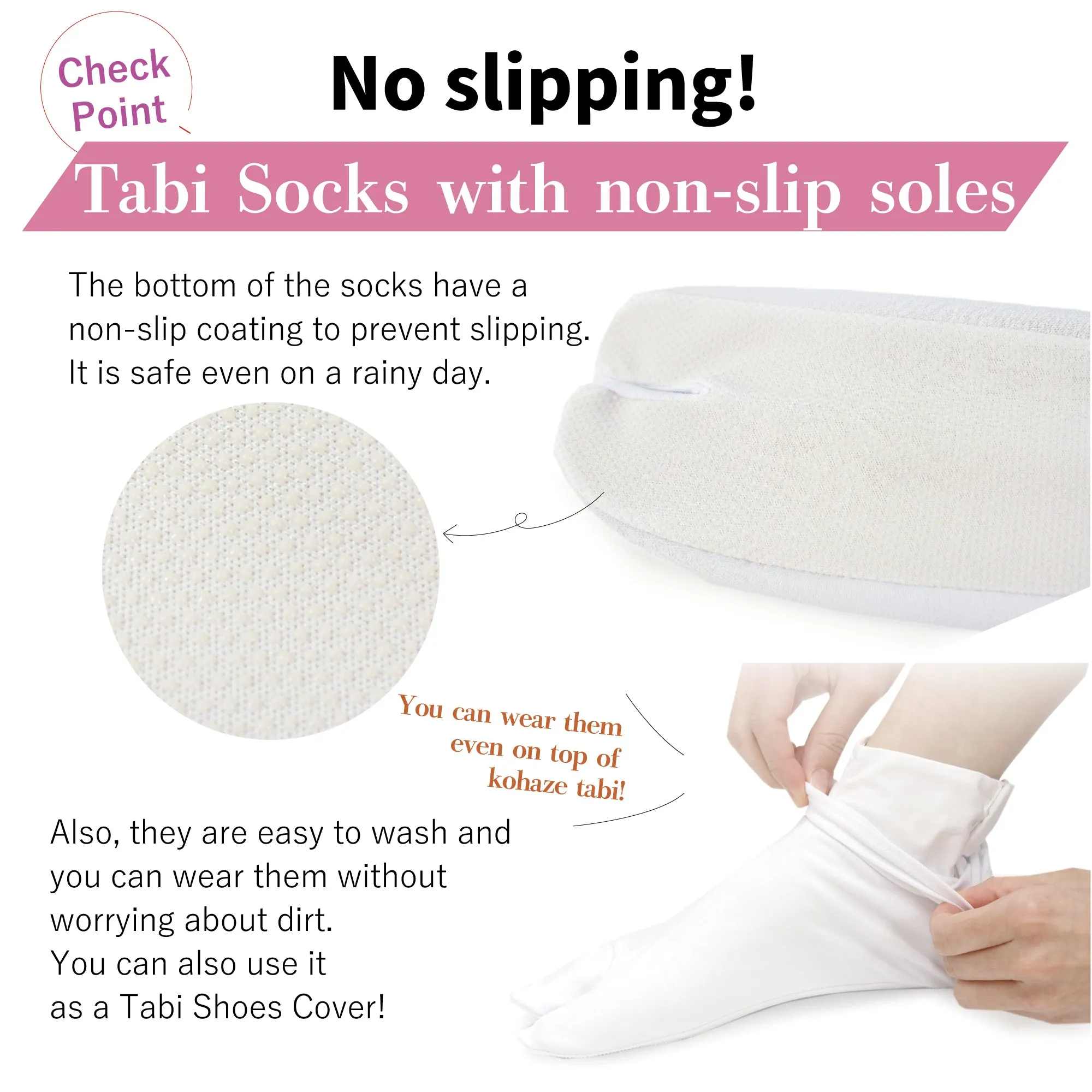 Japanese stretchable kimono tabi socks - Normal socks type 23.0cm-28.0cm
