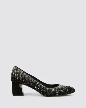 JENICE HEELS BLACK SUEDE