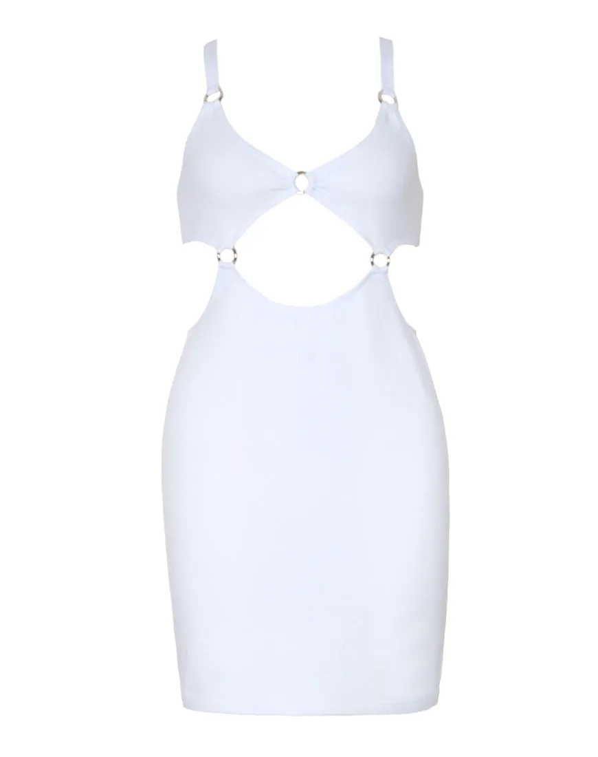 Jezabel Cut Out Dress in White