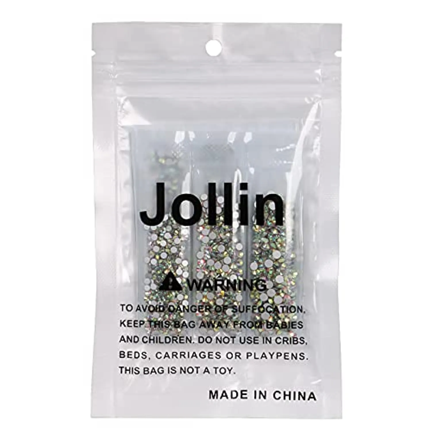 Jollin 3456pcs Flatback Rhinestones Glass Charms Diamantes Gems Stones for Nail Art 6 Size ss4~ss12 Crystal AB