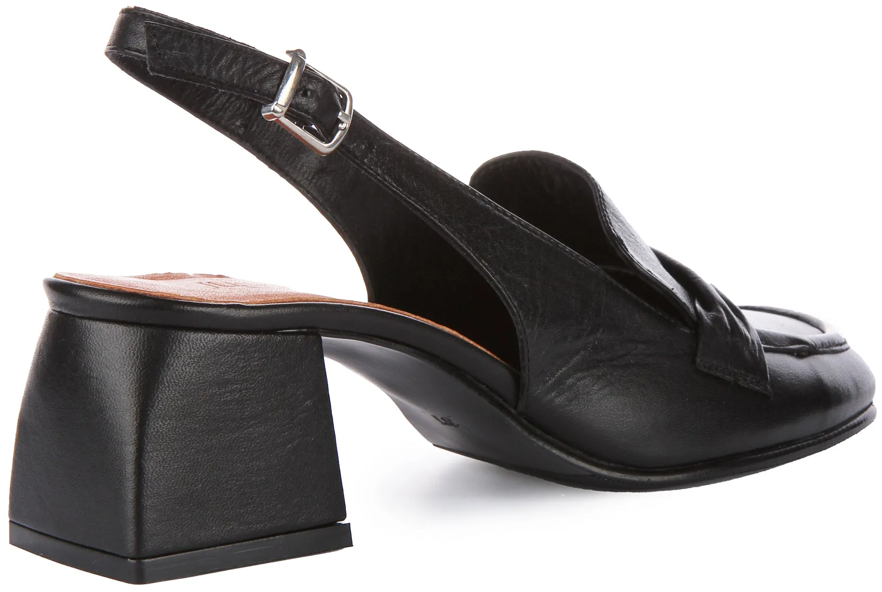 Justinreess England Elliana Open Back Shoes In Black For Women