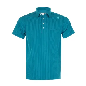LE COQ SPORTIF GOLF Seersucker Men's Polo (Green)