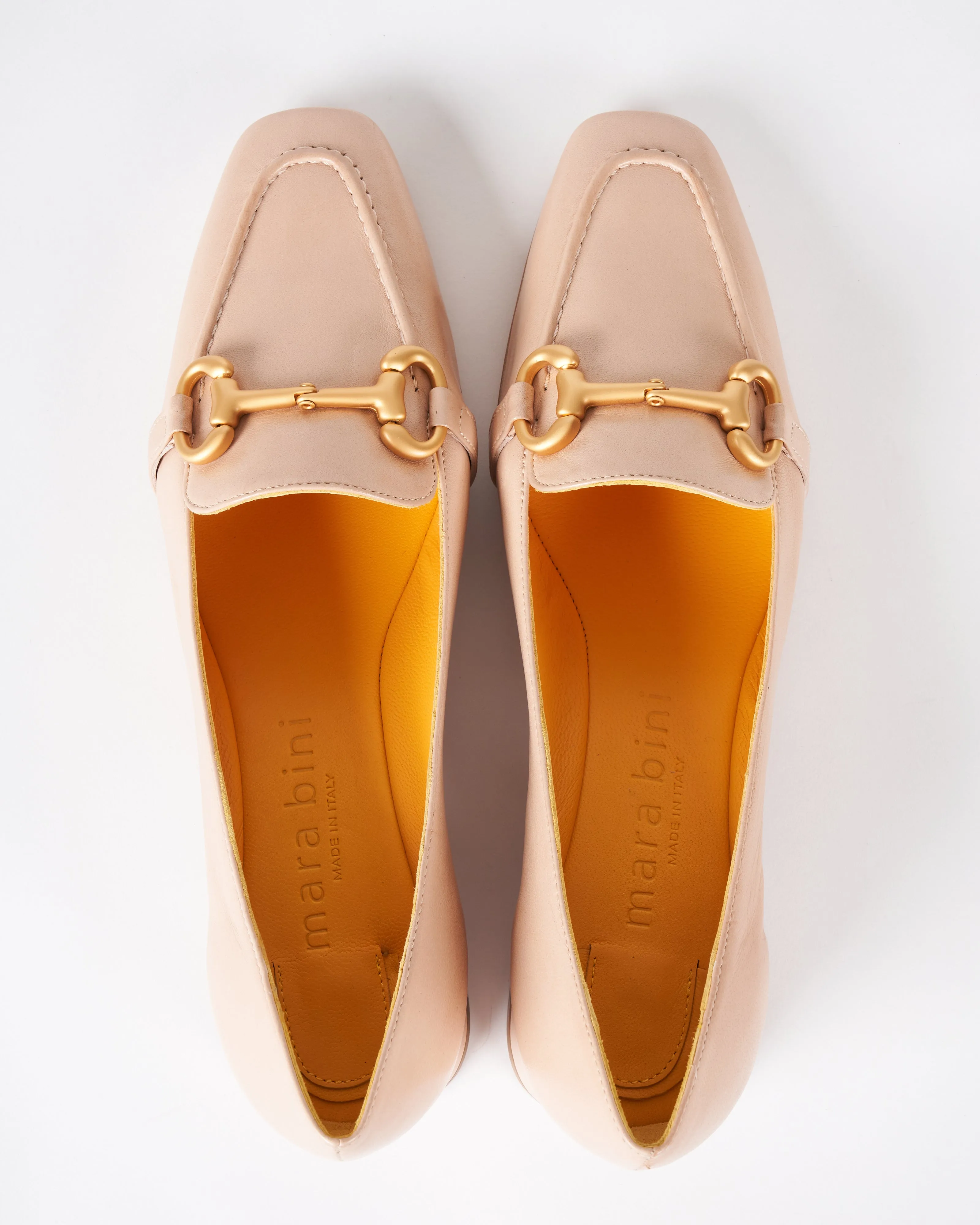 leather loafer with heel - seta cuir