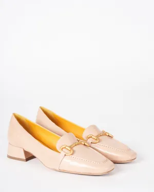 leather loafer with heel - seta cuir